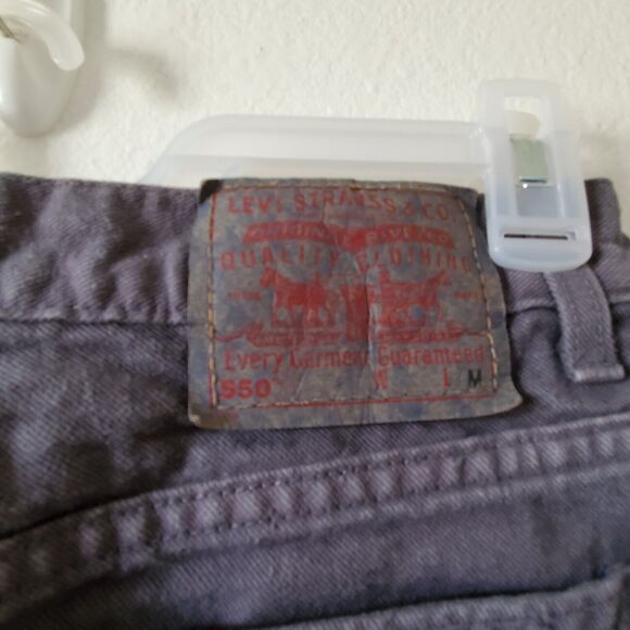 Vintage Levi's 550 Tapered Mom Jeans Womens 12 Gray Relaxed Fit Hi Rise Zip USA - Picture 7 of 9